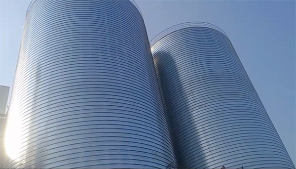 三乡镇2座混凝土高架卷板仓